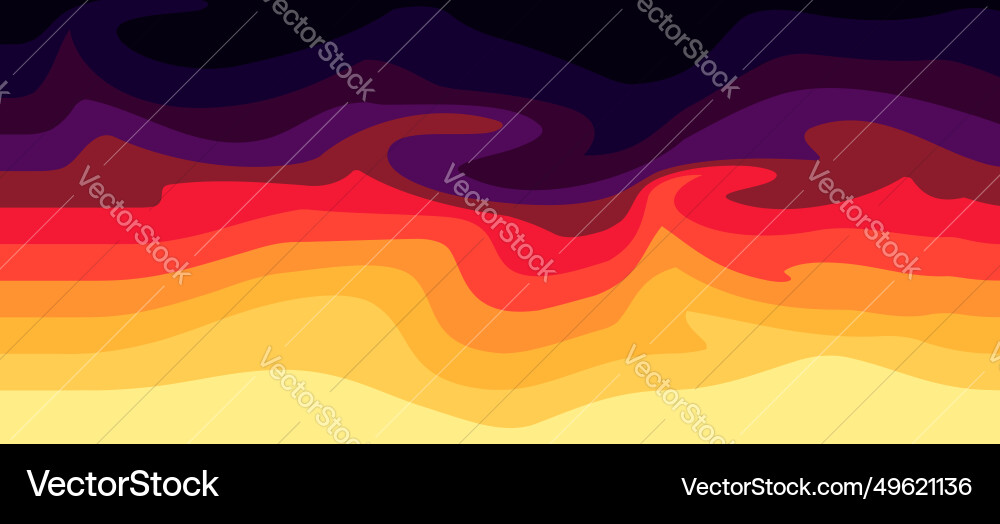 Abstract waves curve wave background with bright vector image