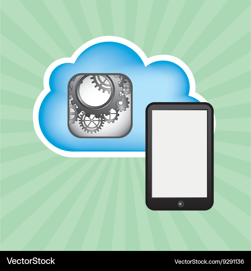 Cloud computing design vector image