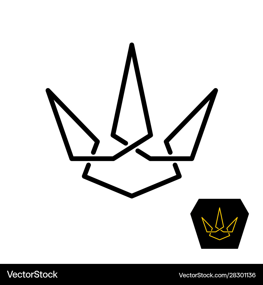 Crown Logo in einem gekreuzten geometrischen Linien Stil Crown Logo in einem gekreuzten geometrischen Linien Stil vektorbild