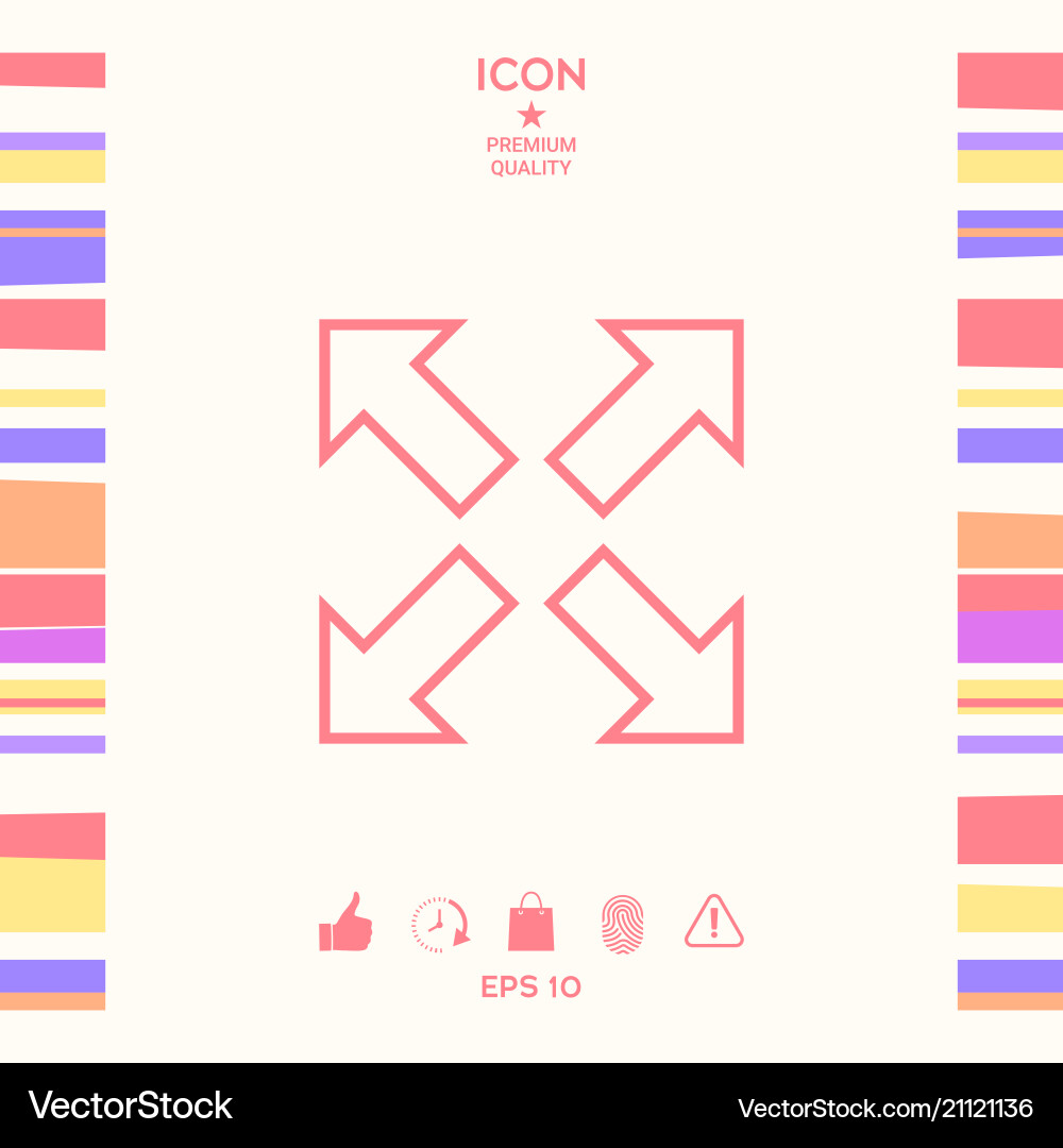 Extend resize line icon Extend resize line icon vector image