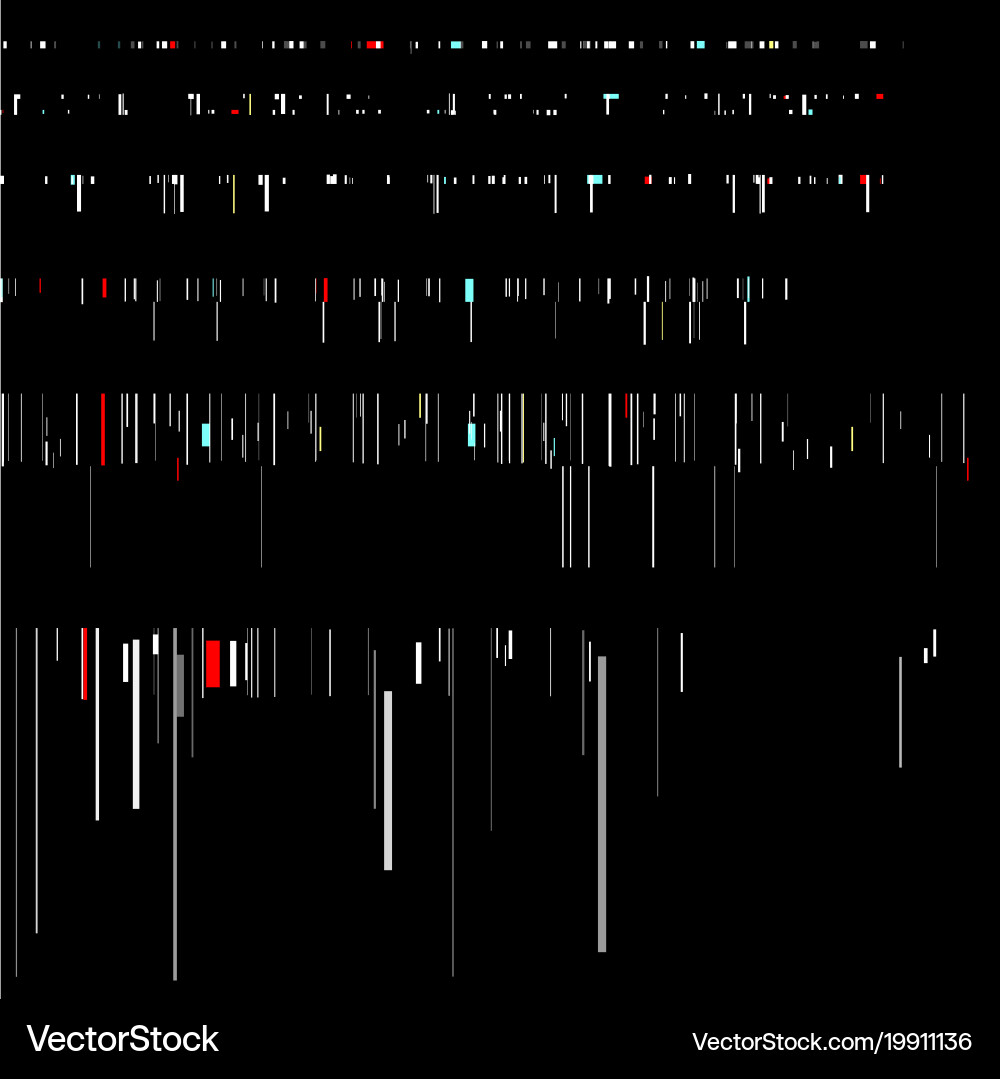 Glitch Elemente setzen Computer-Bildschirm Fehler vektorbild