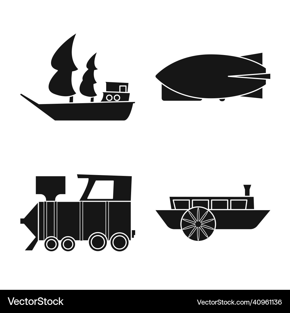 Isolated object of retro and trip symbol set vector image
