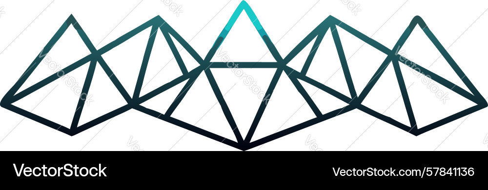 Linear hexagonal grid abstract geometric pattern vector image