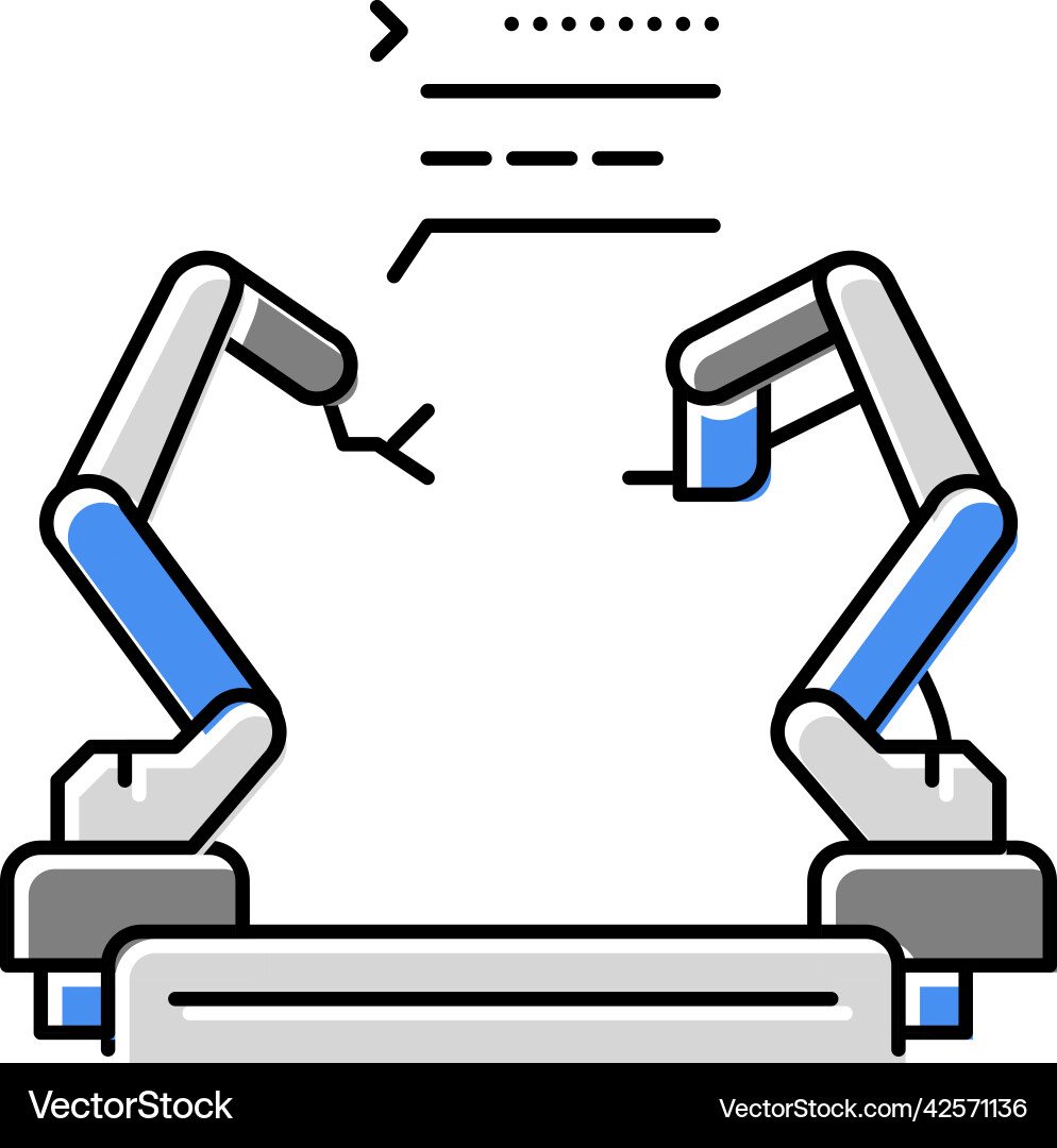 Pre-programmed robot color icon Pre-programmed robot color icon vector image