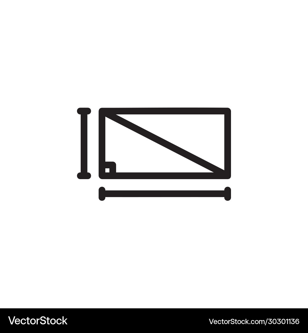 Rectangular and mathematics icon perfect Rectangular and mathematics icon perfect Vector Image
