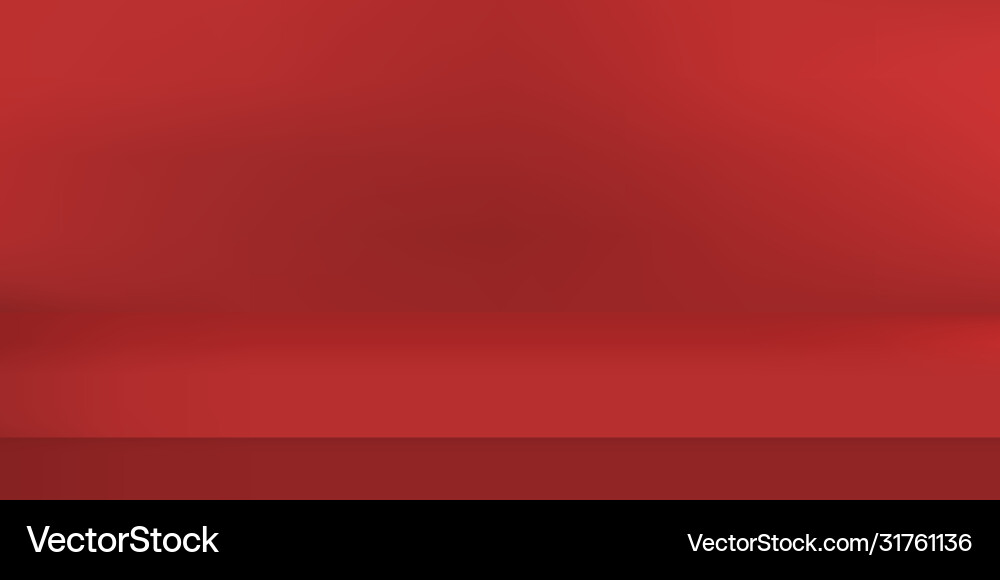 Red Studio Background - Product Display vector image