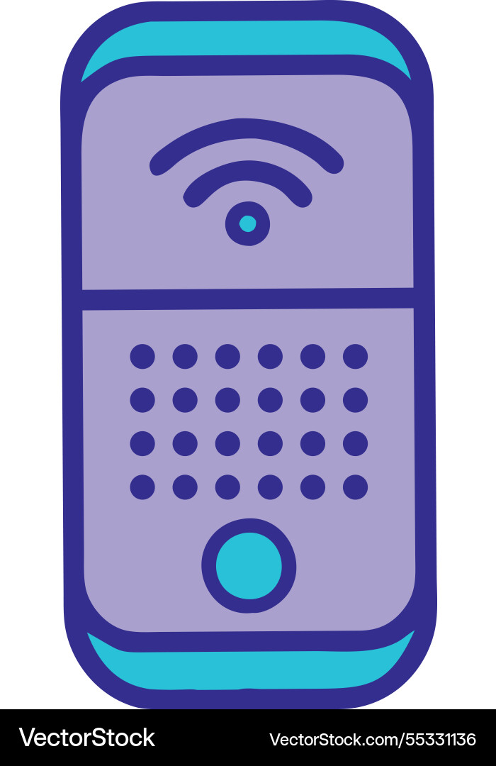Smart Intercom System Home Automation Vektorbild
