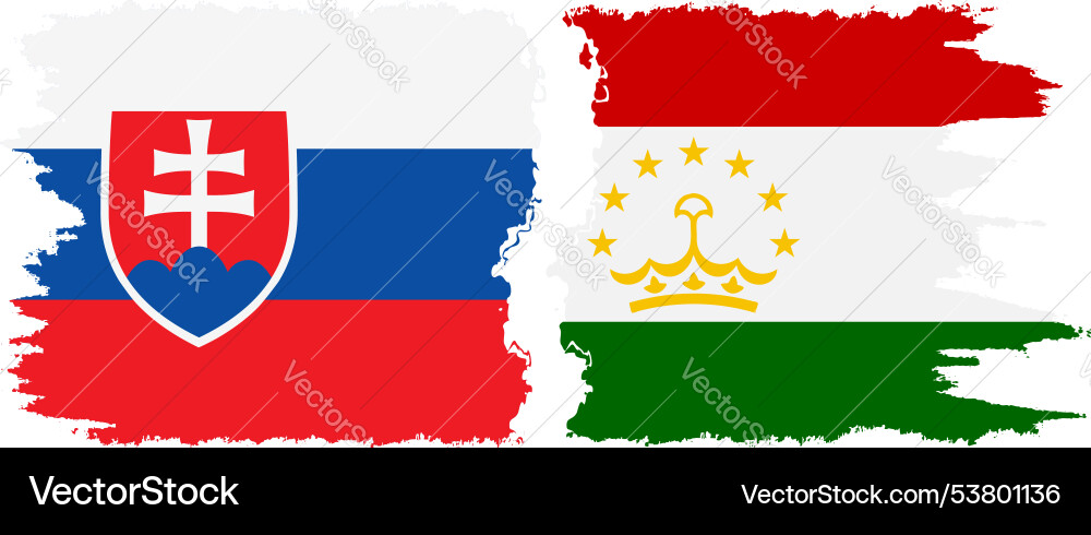 Tadschikistan und Slovakia grunge Flaggen Verbindung Tadschikistan und Slovakia grunge Flaggen Verbindung Vektorbild