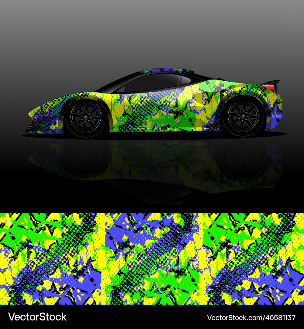 Abstract Car Wrap Patterns vector image