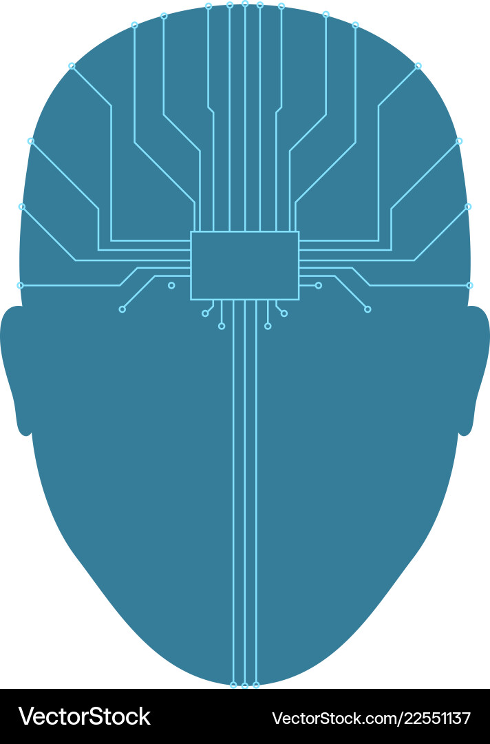 Abstract network ai brain Vector Image