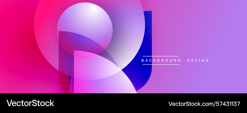 Abstract vibrant shapes overlap creating dynamic Vector Image