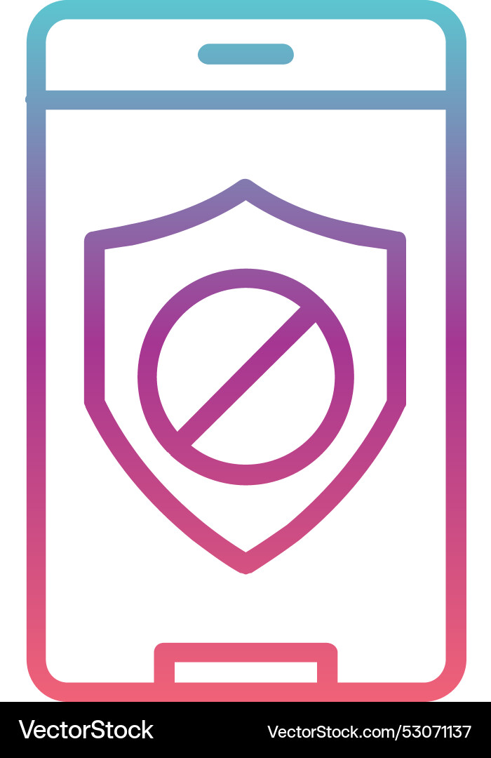 Access denied line gradient design Vector Image