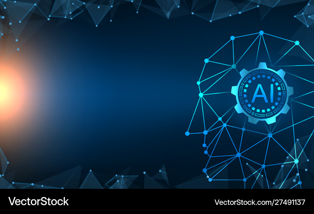 Artificial Intelligence Brain Network Vector Image
