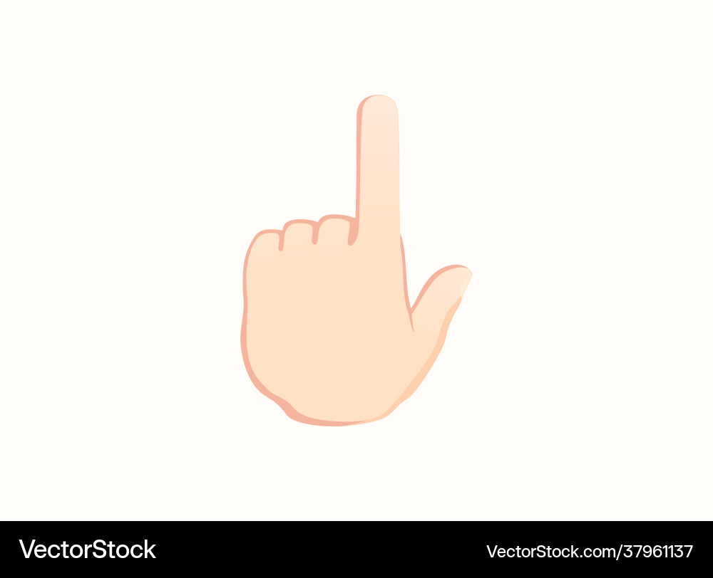 Backhand index pointing up icon hand gesture vector image