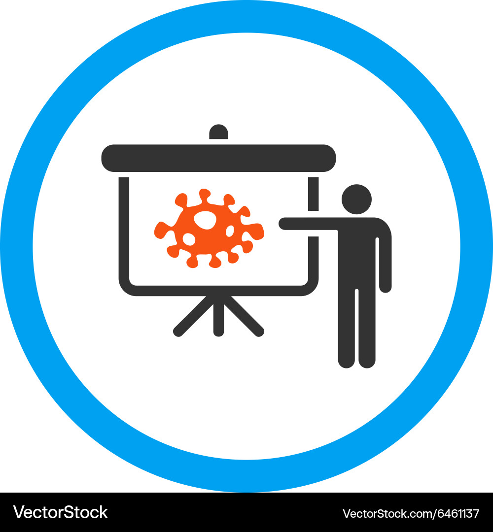 Bacteria lecture rounded icon Vector Image