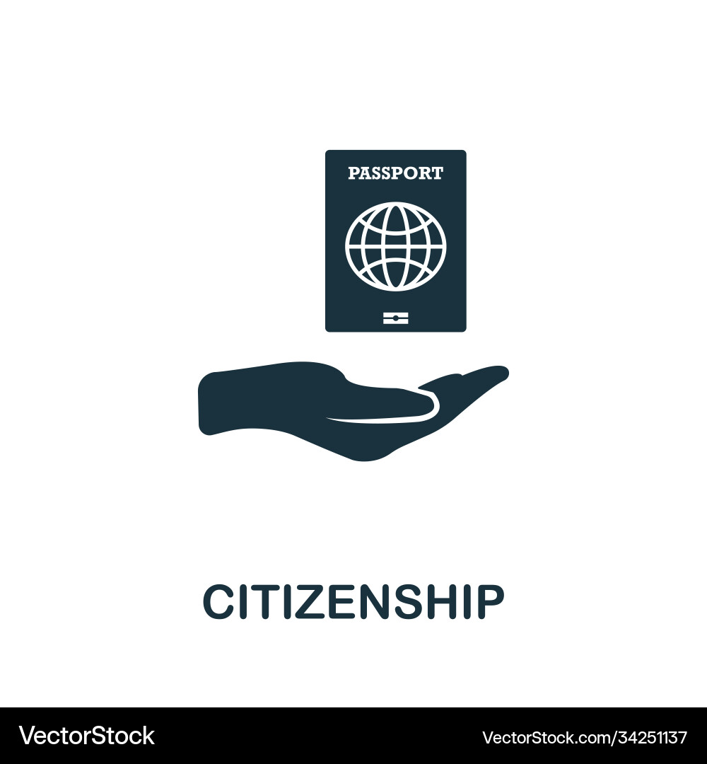 Citizenship icon simple element from life skills Citizenship icon simple element from life skills vector image