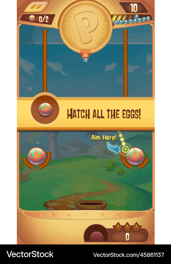 Complete set of level button game ui pop-up icon Vector Image