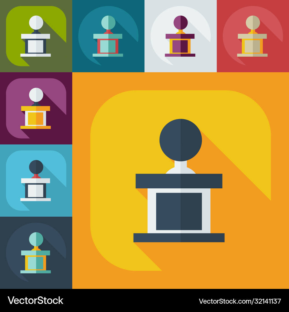 Flat modern design with shadow icons judge Flat modern design with shadow icons judge vector image