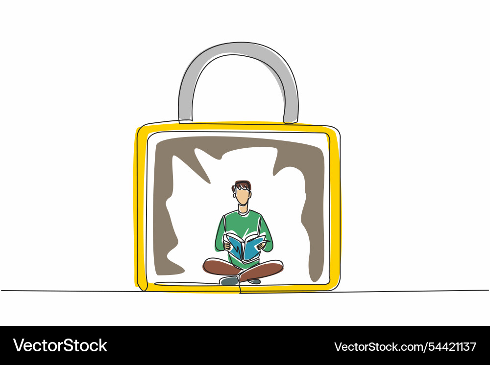 International world introvert day one continuous International world introvert day one continuous vector image