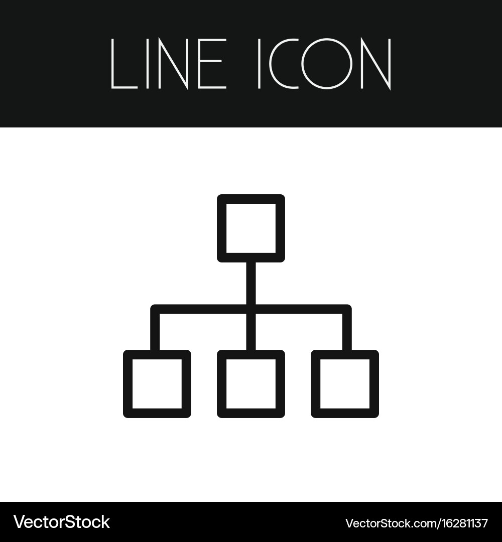Isolated hierarchy outline structure Vector Image