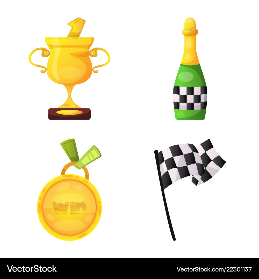 Isolated object of car and rally icon set Isolated object of car and rally icon set vector image