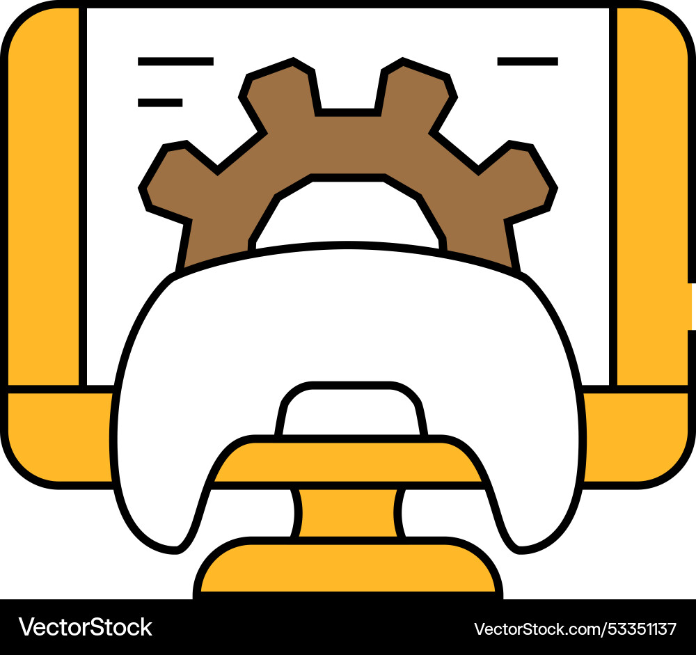 Optimization game development icon color Optimization game development icon color vector image