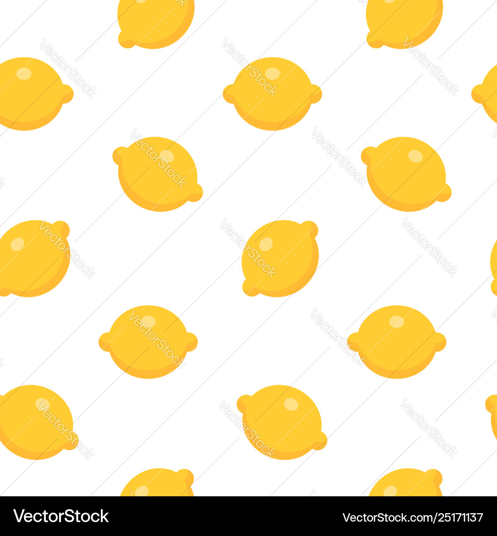 Seamless pattern with lemon in flat style Vector Image