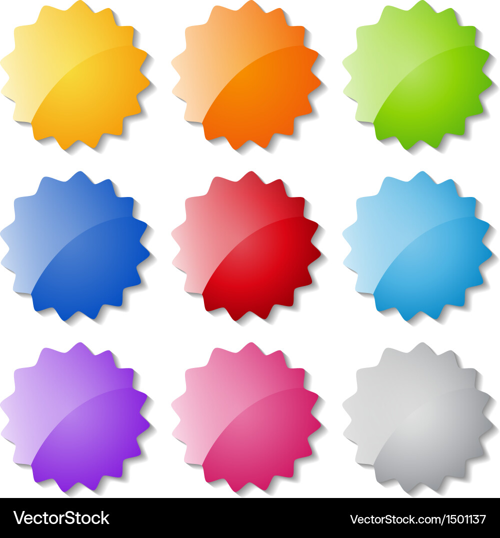 Set of glossy buttons Vector Image