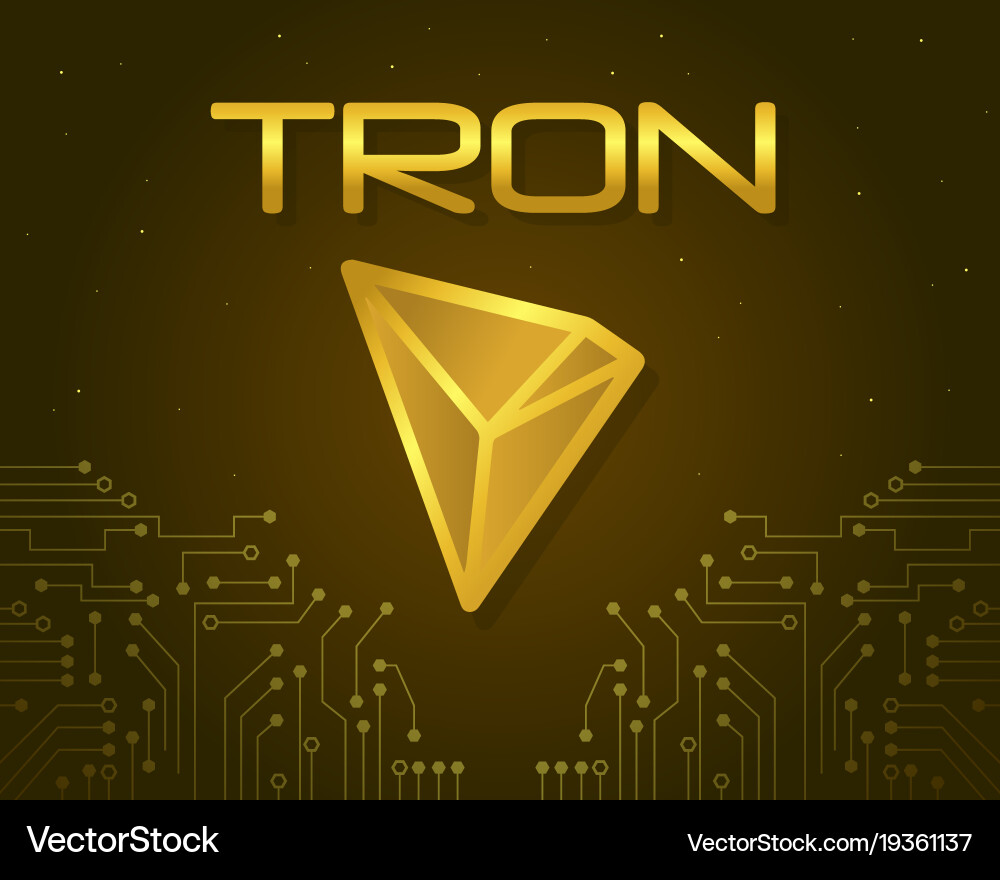 Tron blockchain design background collection vector image