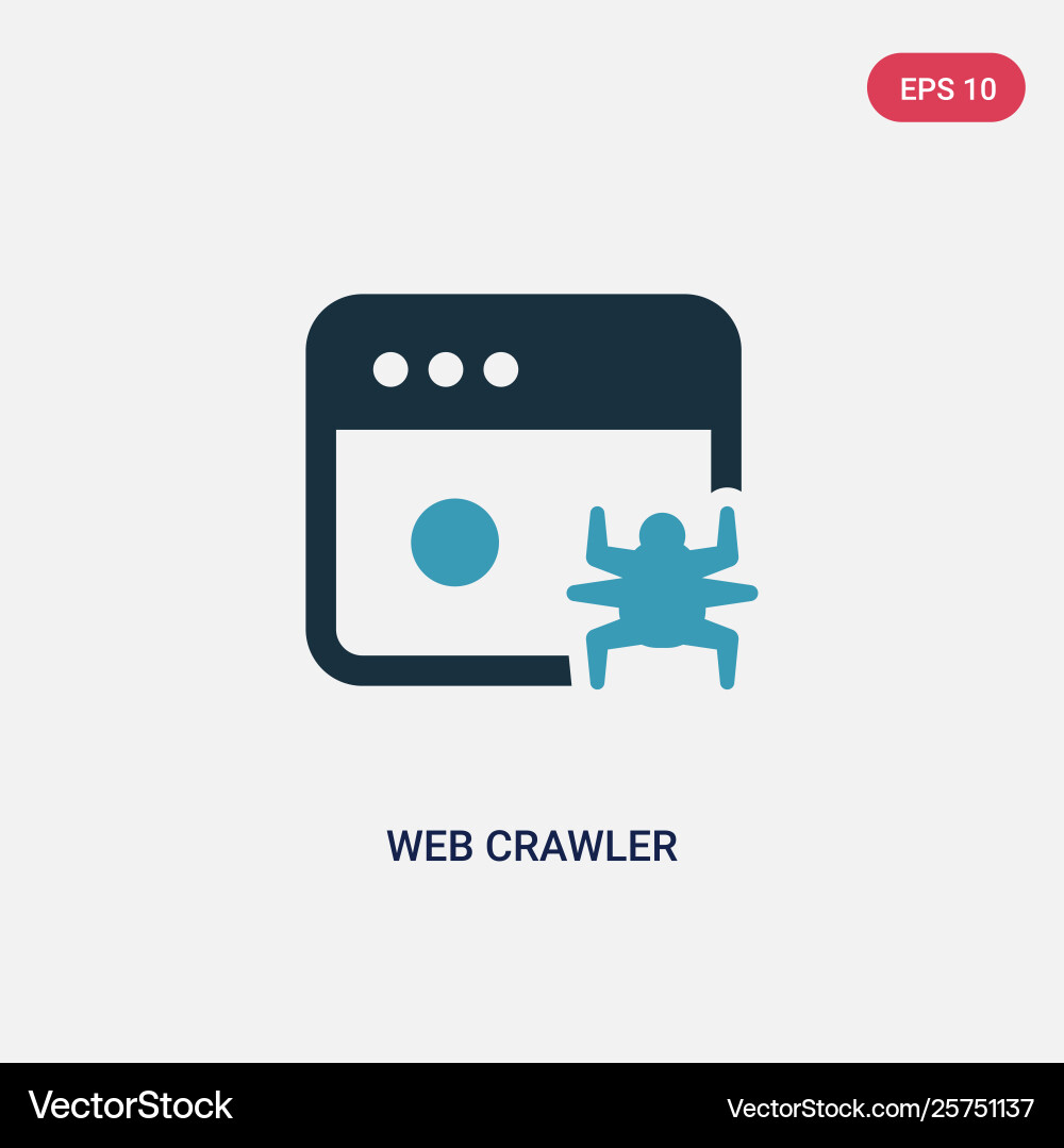 Two color web crawler icon from user interface Vector Image