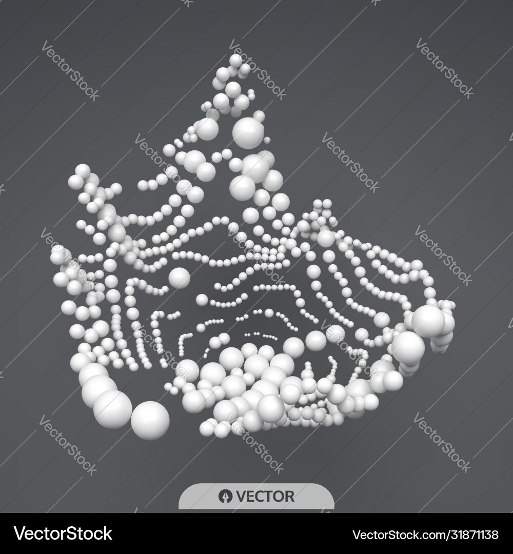 3d sphere composition many balls in empty space 3d sphere composition many balls in empty space vector image