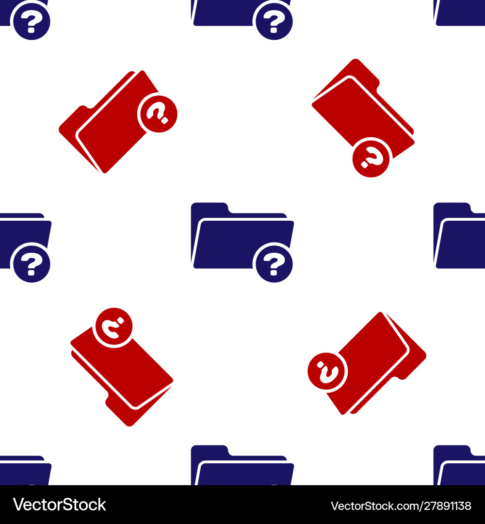 Blue and red unknown directory icon isolated Vector Image