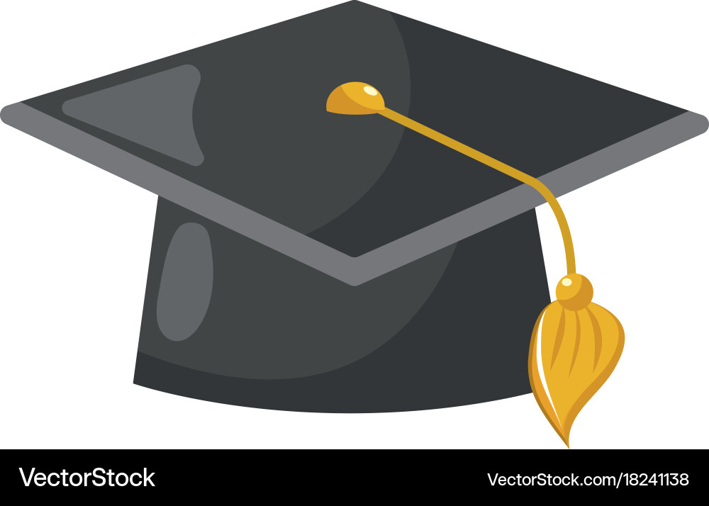 Cap graduation object design Royalty Free Vector Image