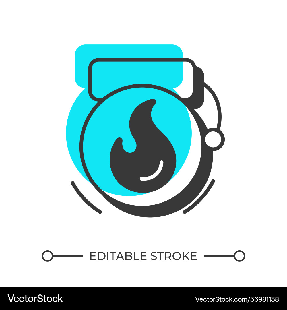 Fire alarm offset shadow line icon Fire alarm offset shadow line icon Vector Image