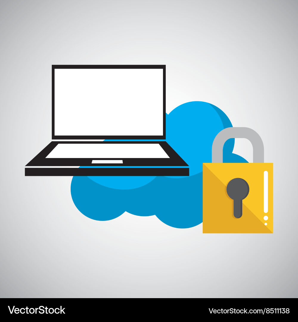 Flat about security system vector image