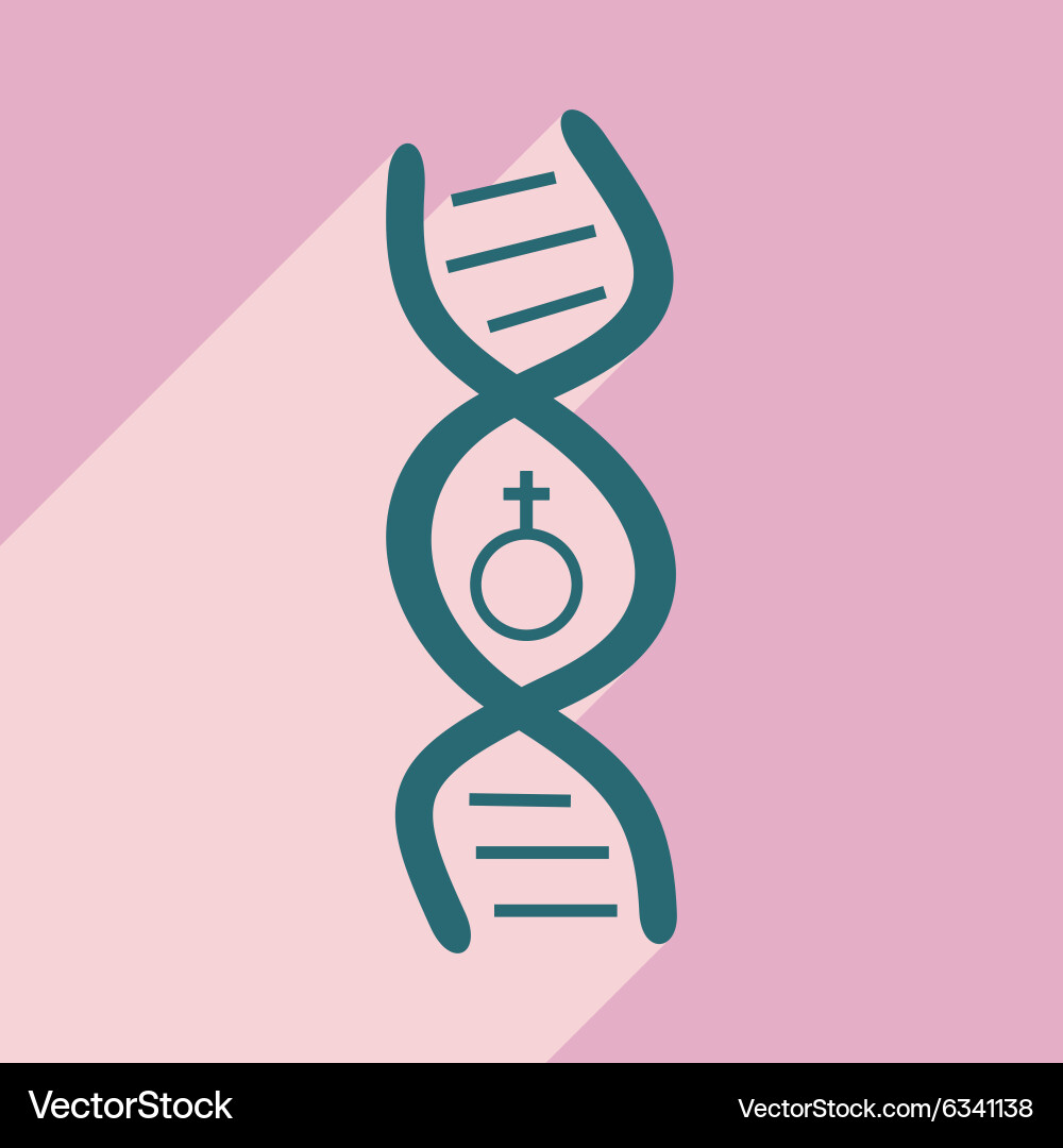 Flat with shadow icon and mobile application genes vector image
