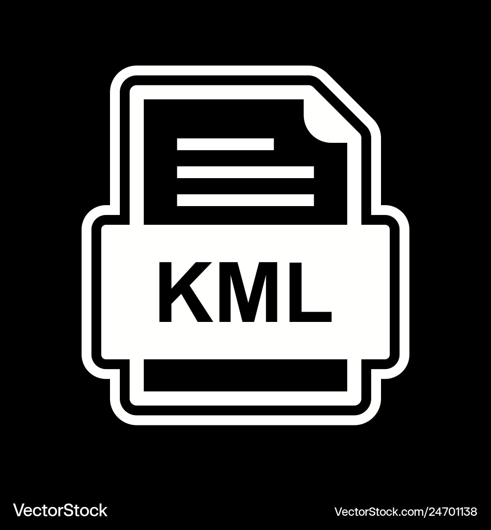 Kml file document icon Vector Image