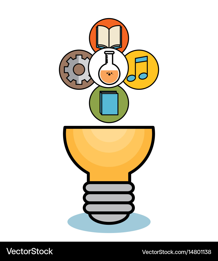 Light bulb and objects design Vector Image