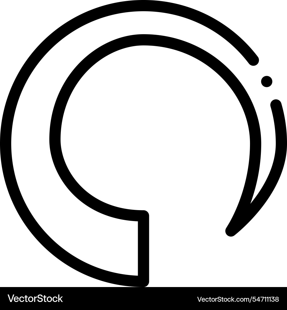 Loading icon thin linear style design isolated Loading icon thin linear style design isolated vector image