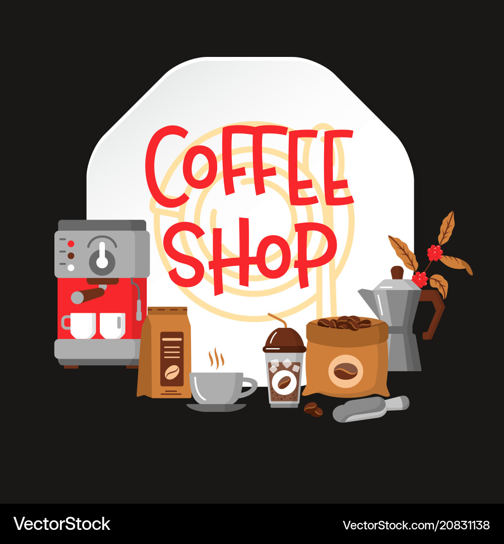 Modern icons for coffee shop and house Modern icons for coffee shop and house vector image