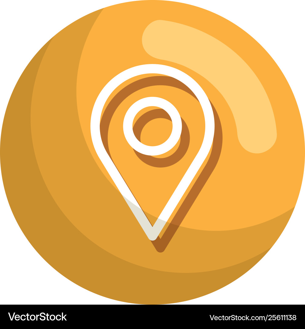 Pin pointer location icon vector image