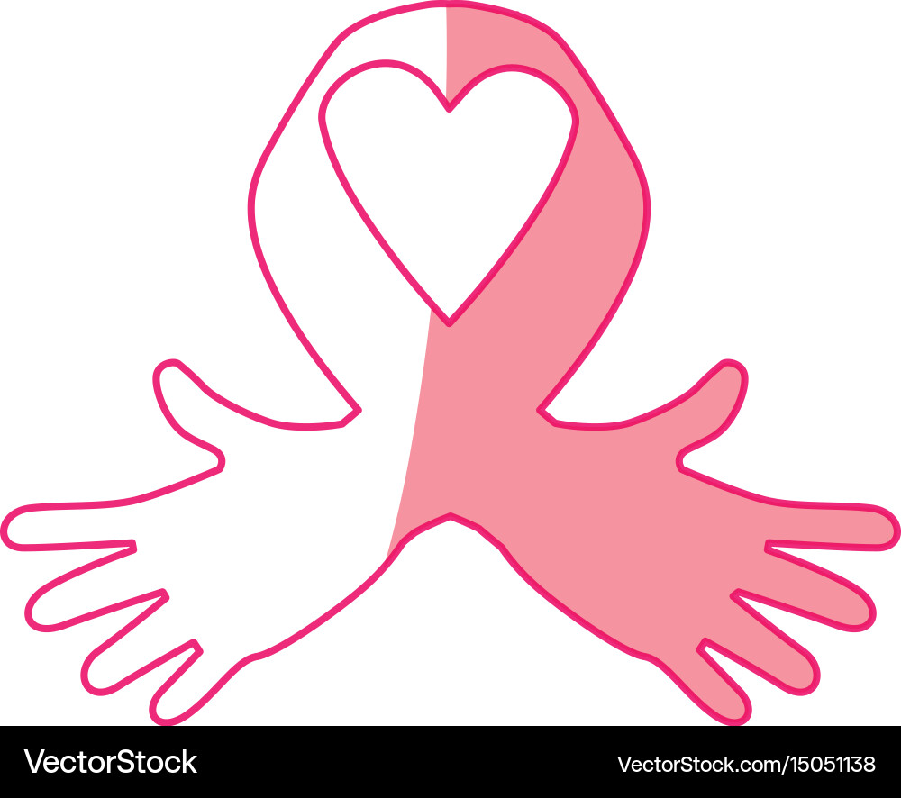 Ribbon cancer symbol Royalty Free Vector Image