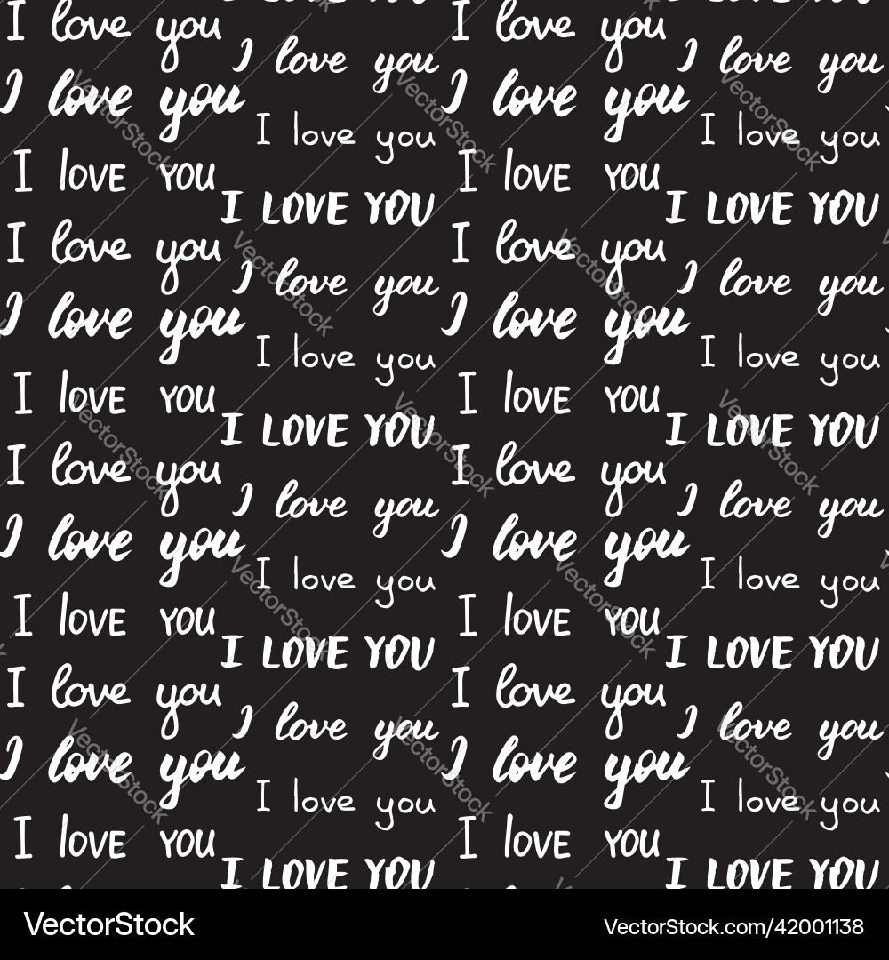 Seamless pattern with different types of i love Seamless pattern with different types of i love vector image