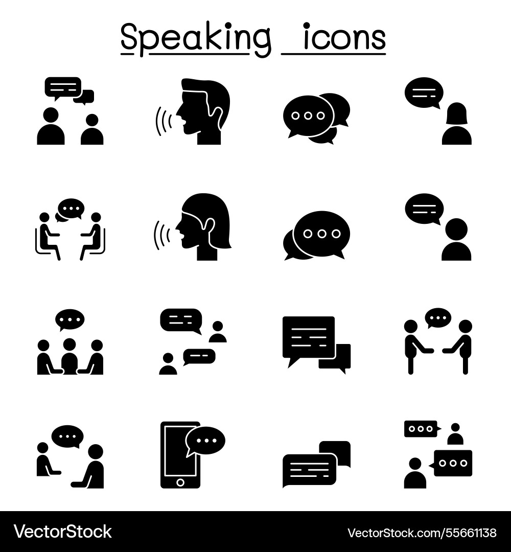 Talk speech discussion dialog speaking chat Talk speech discussion dialog speaking chat vector image