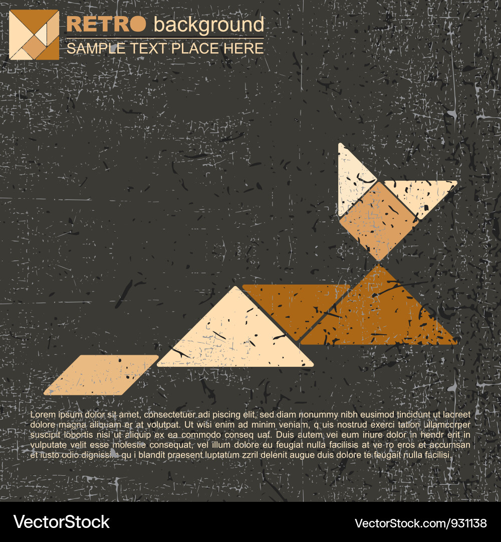 Tangram cat Vector Image
