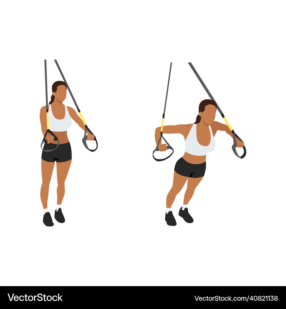 TRX Suspension Chest Press Workout – Royalty-Free Vector | VectorStock