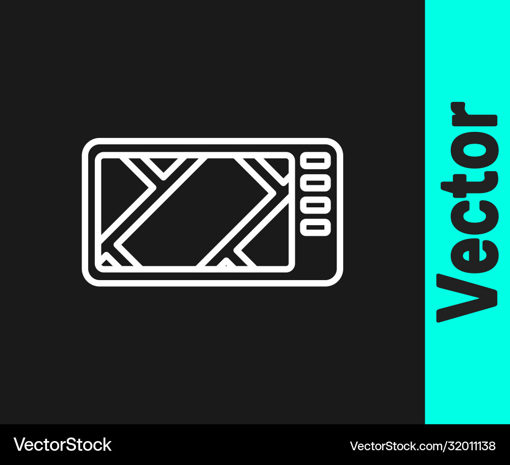 White line gps device with map icon isolated White line gps device with map icon isolated vector image