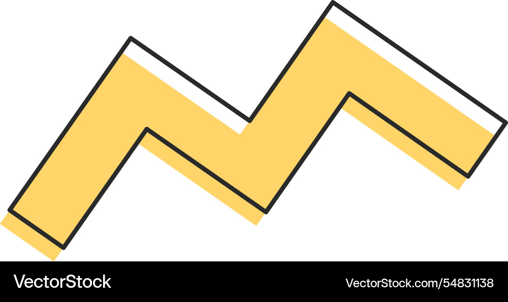 Zigzag element groovy graphic design vector image