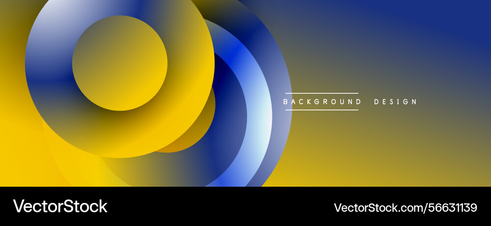 Abstract design features overlapping circles Vector Image