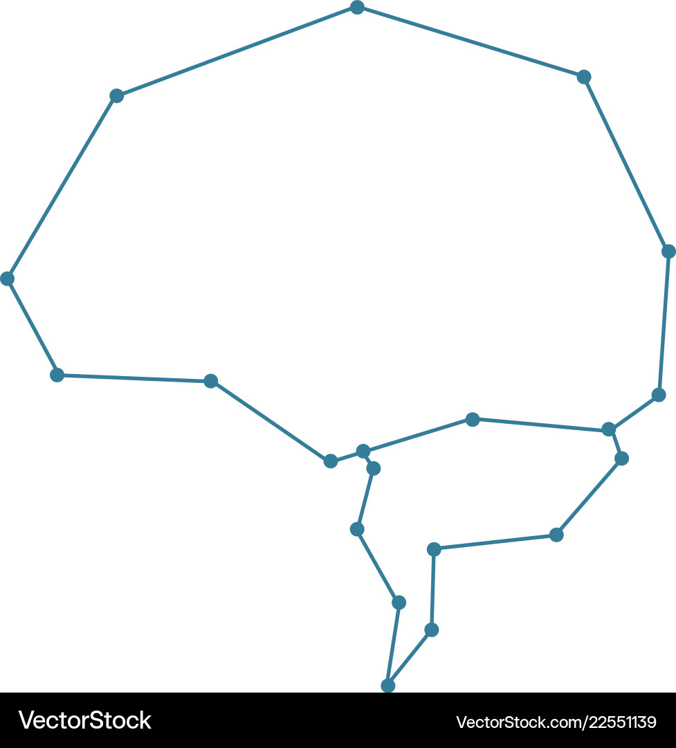 Abstract network ai brain vector image